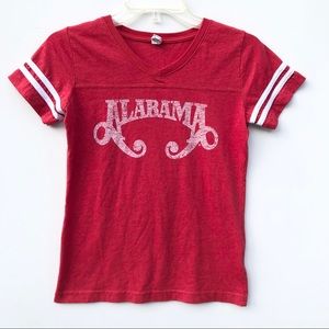 Alabama Red Graphic Short Sleeve Top Size Small